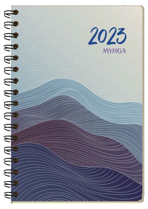Agenda anual 2023 dp dueÑas colors translucido ondas