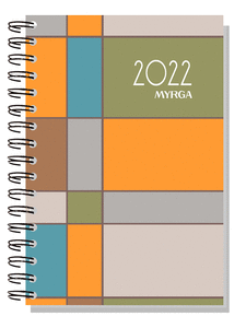 Agenda anual 2022 dueÑas colors semana vista cuadros myrga