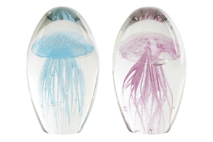 Pisapapeles cristal medusa surtido 6,5x6,5x12