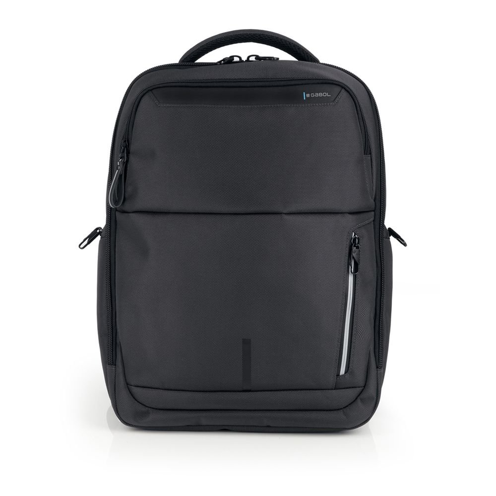 Mochila portatil compartimentos gris Librería Papelería Platero