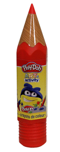 Lapices 24 colores en tubo de plastico play doh