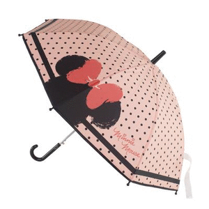 Paraguas automatico eva minnie rosa lunares