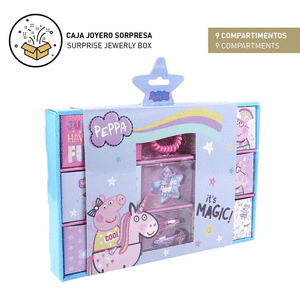 Set belleza accesorios caja regalo 9 sorpresas peppa pig