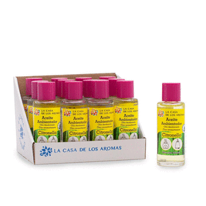 Expositor 12 aceite esencial ambientador citronela 55ml