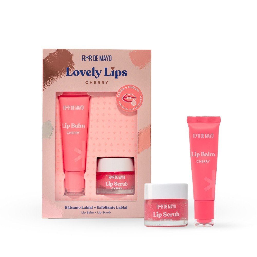 Set cuidado labial balsamo y exfoliante lovely cereza - Libro Ideas