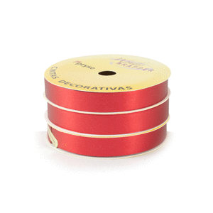 Pack 3 cintas regalo rojo metalizado 13mmx10m