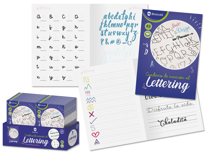 Cuaderno lettering a5 20h 120grs 148x21