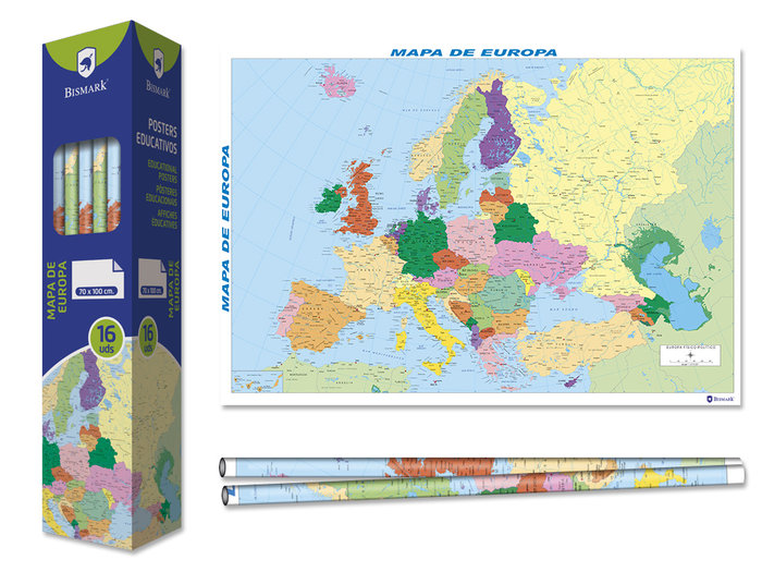 Poster mapa de europa 70x100cm
