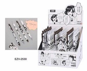 Boligrafos gel japanese manga black and white 36 unidades