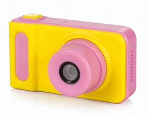 Camara de fotos y videos infantil con juegos rosa