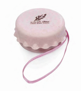 Vaso plegable de fibras naturales 220ml rosa