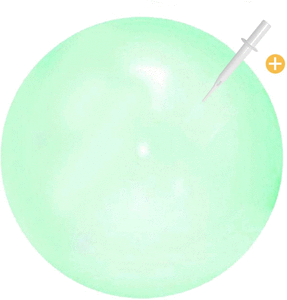 Bubble ball gigante verde hinchable con agua o aire 70 cm