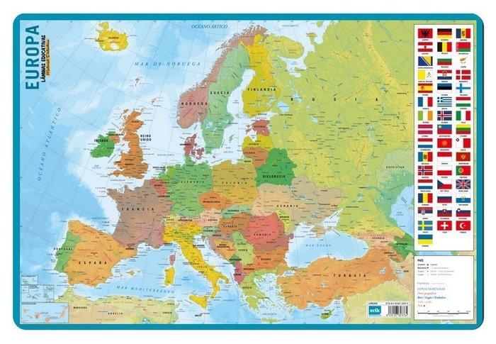 Lamina educativa mapa de europa