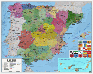 Mini poster mapa de espana