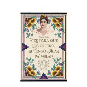 Pack colgador con poster frida kahlo