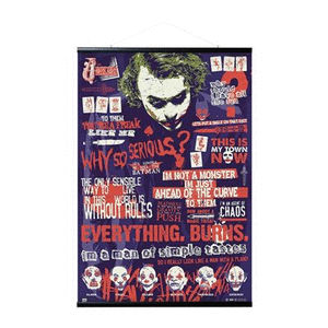 Pack colgador con poster dc comics batman y joker