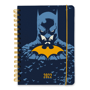 Agenda anual 2022 semana vista a5 dc comics batman logo