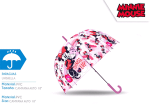 Paraguas 18´´ auto dome minnie