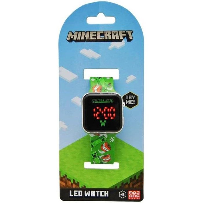 RELOJ LED MINECRAFT VERDE – Kids Licensing