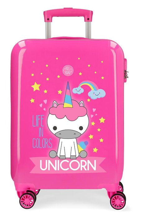 Maleta de cabina rigida little me unicorn fucsia - La Librería Ambulante