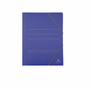 Carpeta folio gomas solapas carton azul