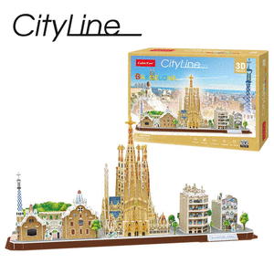 Puzzle 3d city line barcelona