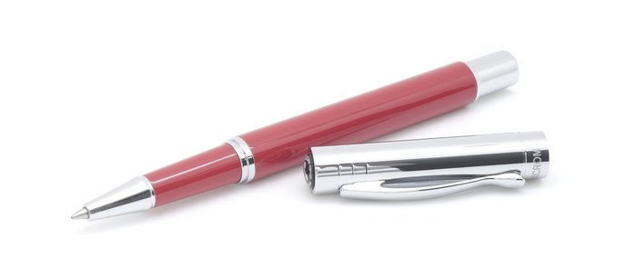 Boligrafo roller vista rojo brillo