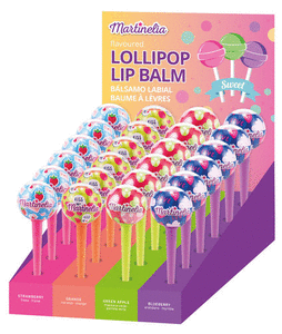 Expositor 24 balsamo labial lollipop martinelia