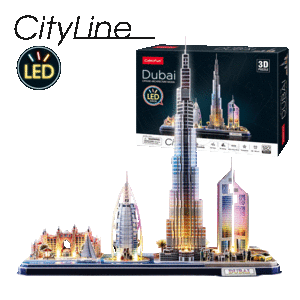 Puzzle 3d city line led dubai