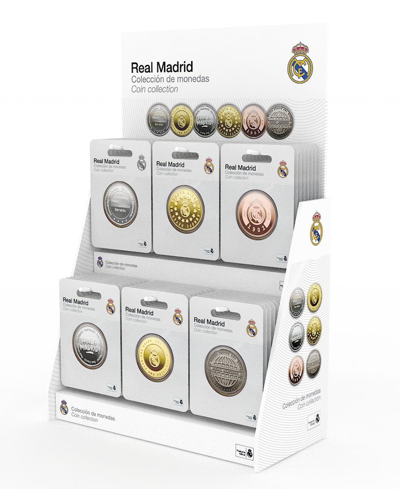 Expositor 42 monedas real madrid - Librería Ibor