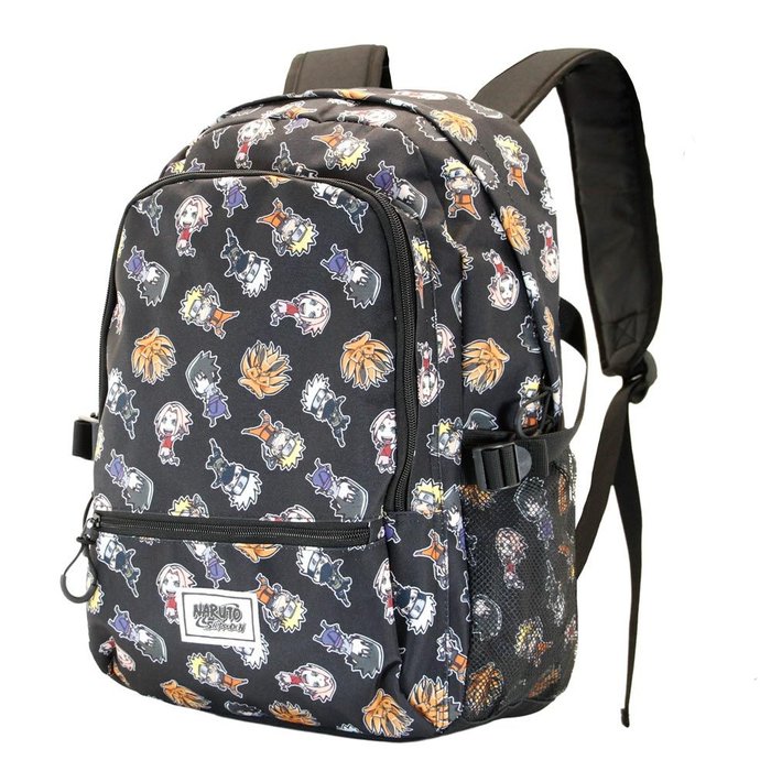 Mochila doble escolar naruto mini personajes - Bibabuk