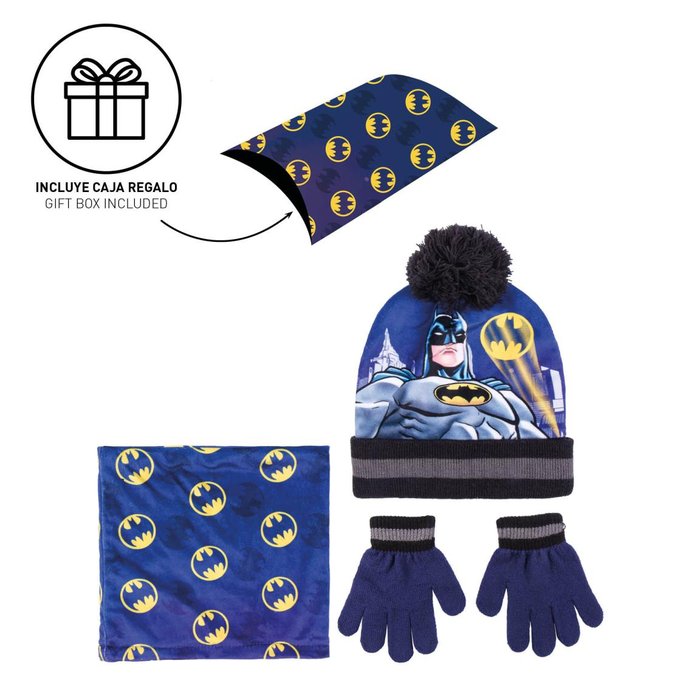 Pack regalo gorro cuello guantes snood batman