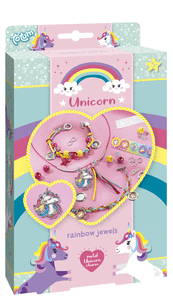 Juego pulseras unicorn rainbow jewels