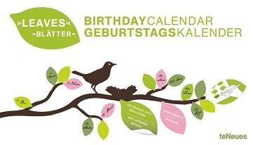 Birthday calendar leaves with stickers 42 x 24 cm
