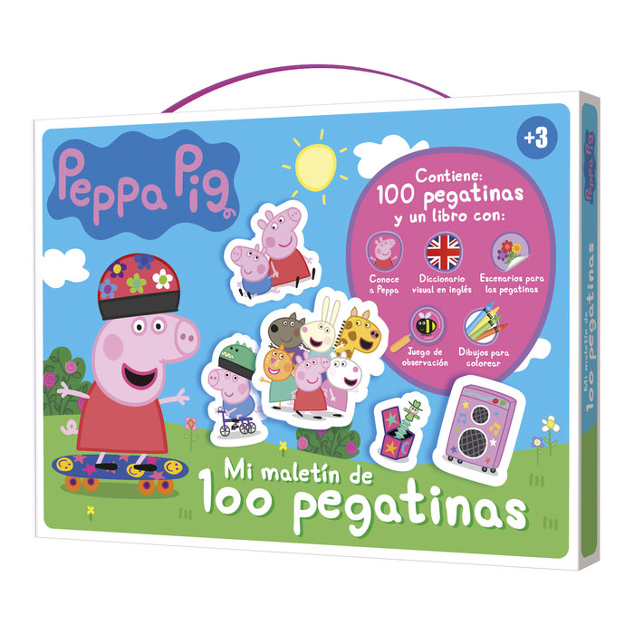 Maletin 100 pegatinas peppa pig - Música y Deportes